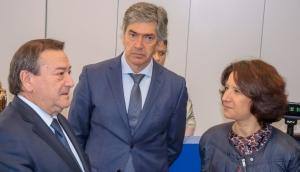 O Presidente da Câmara Municipal de Belmonte, Dr. António Rocha, o Presidente do Turismo Centro de Portugal, Dr. Pedro Machado e a Senhora Secretária de Estado do Turismo, Eng. Rita Marques