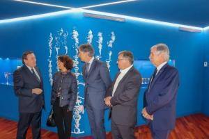 O Presidente da Câmara Municipal de Belmonte, Dr. António Rocha, a Senhora Secretária de Estado do Turismo, Eng. Rita Marques, o Presidente do Turismo Centro de Portugal, Dr. Pedro Machado, o Presidente das Aldeias Históricas de Portugal, Eng. António Robalo e o Vereador Amândio Melo