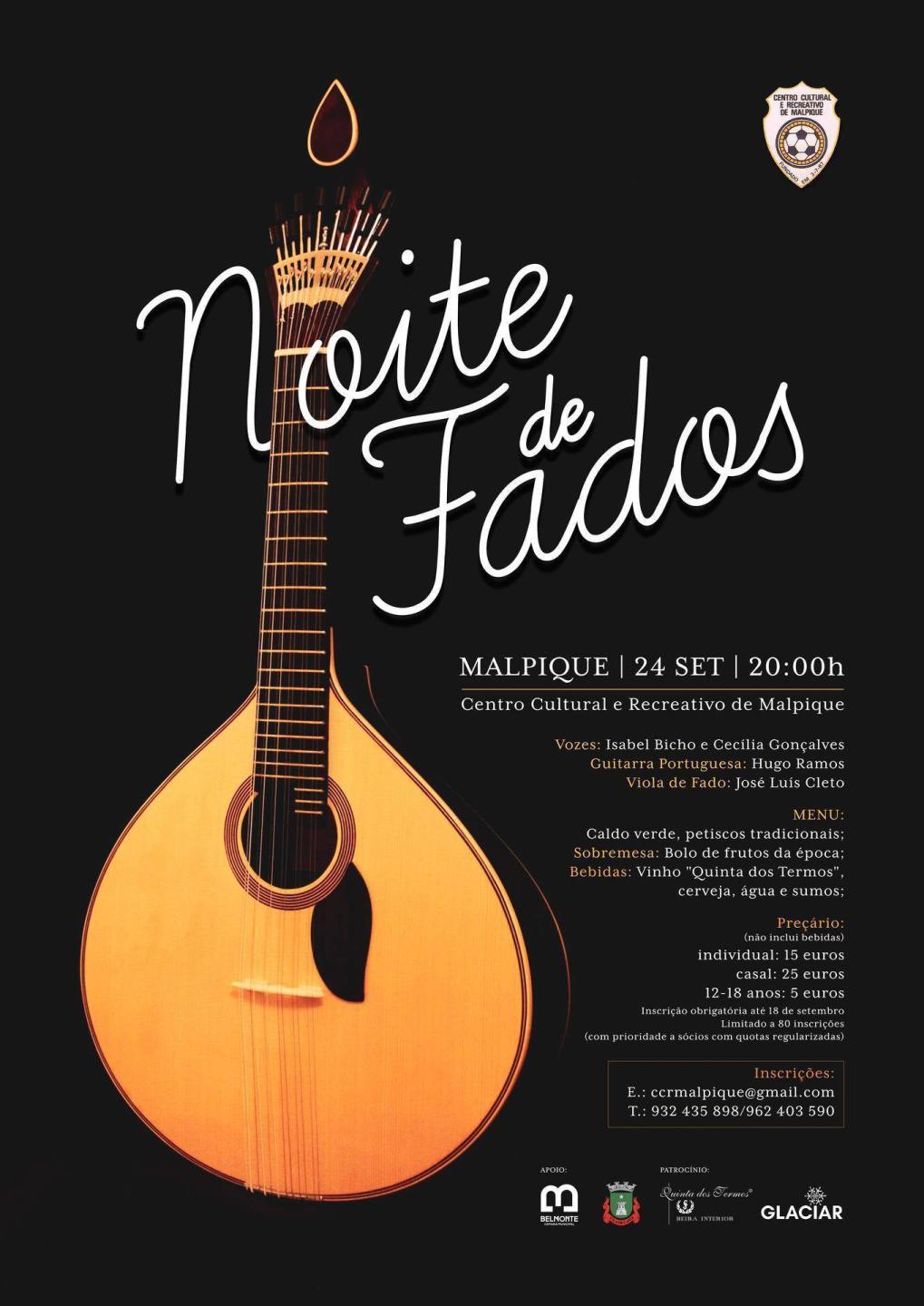 Cartaz Noites De Fado Malpique 2022