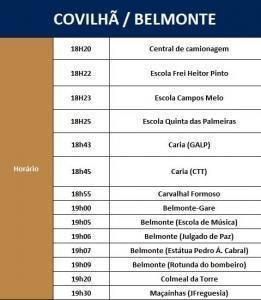 Horario Transportes Covilha Belmonte
