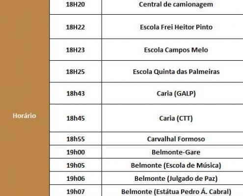 Horario Transportes Covilha Belmonte