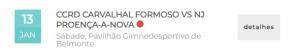Ccrd Carvalhal Formoso Vs Nj Proença A Nova