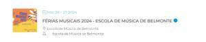 Férias Musicais 2024 Escola De Musica De Belmonte Evento