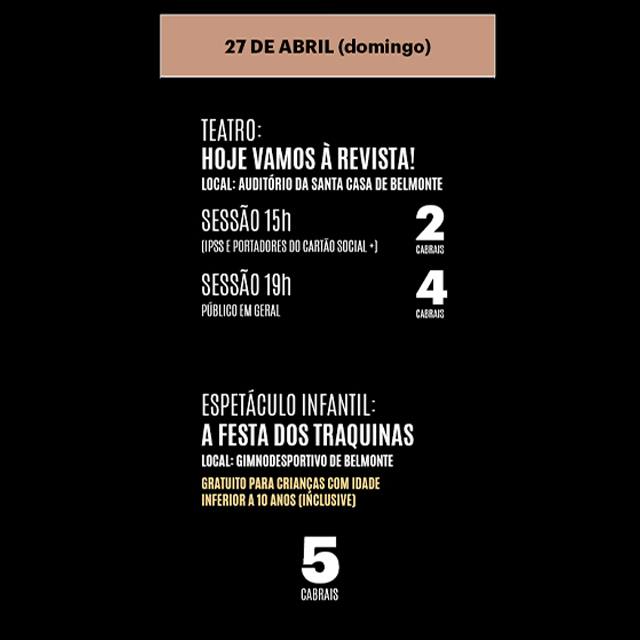 Bilheteira Dia 27 De Abril