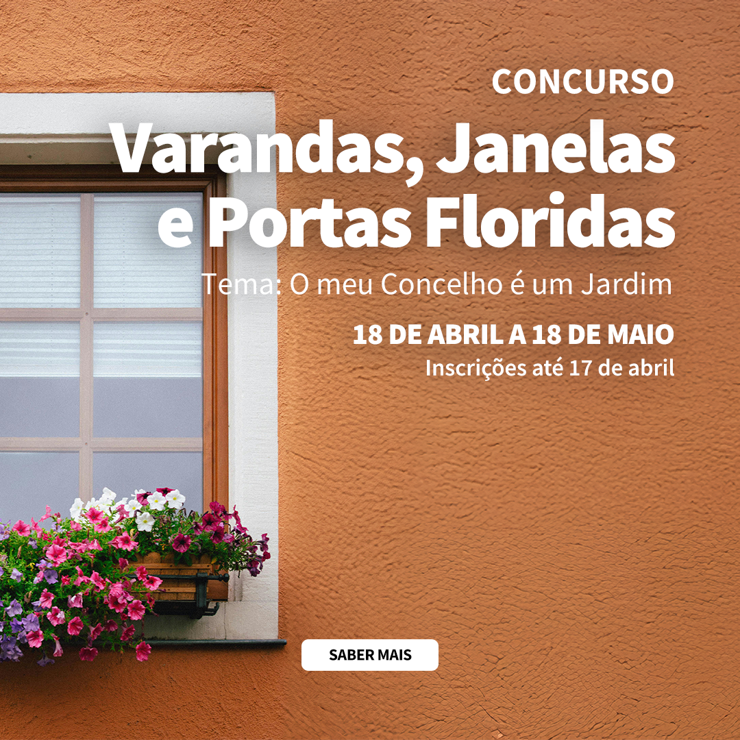Concurso Varandas, Jardins E Portas Floridas 2026 Slider Mobile