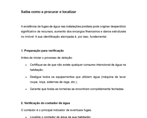 Suspeita De Uma Fuga De água Em Casa Página 1